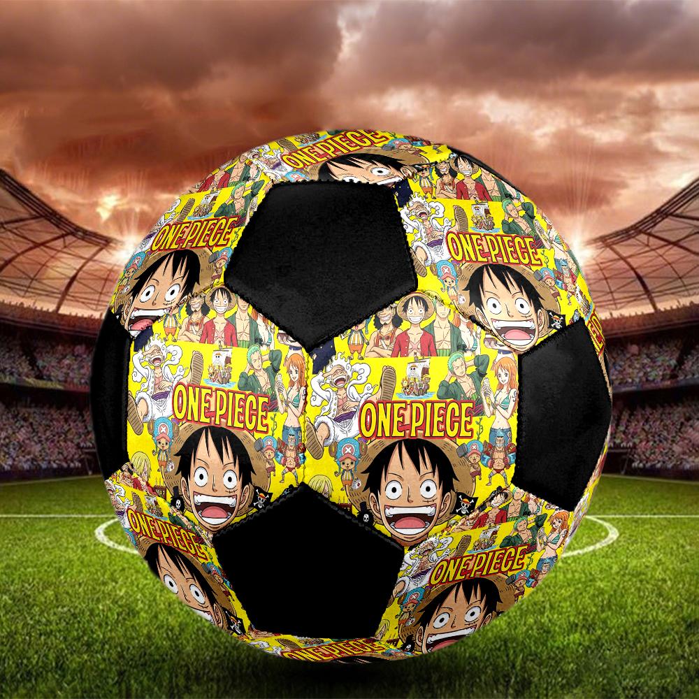 1pc One Piece Football Soccer Ball Size 5 Indoor Soccer Ball Fashion Colorful Backyard Game -Great For Sports Fans Gift HE71