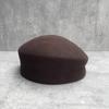 Elegant Wool Beret Women'S Autumn And Winter Face Is Small And Versatile Fashionable Painter'S Hat Pleated Slanted Top Design Top Hat