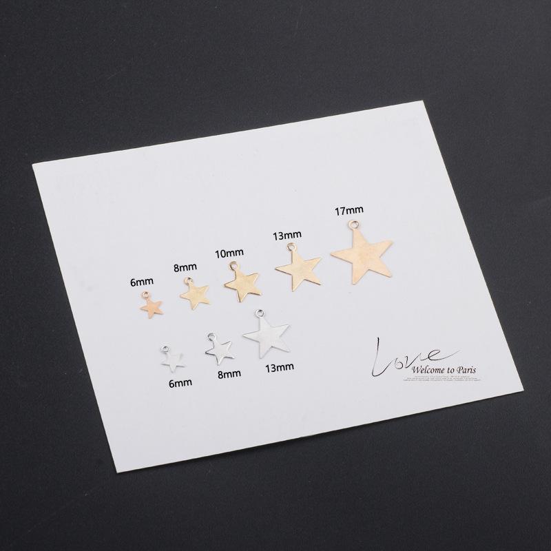 Copper Star Earrings & Necklace DIY Charm Set