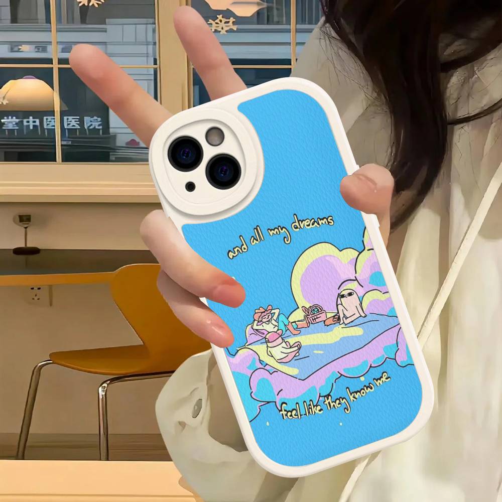 Ketnipz Cartoon Leather Phone Case For IPhone 15 14 13 Pro Max 12 11 16 Plus Phone Cover