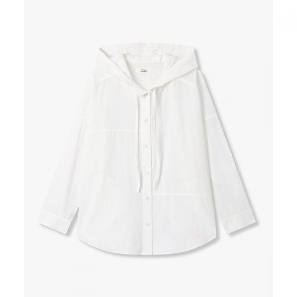 Studio Tomboy Cut Point Hood Shacket 9176221983 white/OS