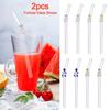 Reusable Drinking Straws Transparent Tea Coffee Straw Creative Straight Bend Straws  Bar Tool