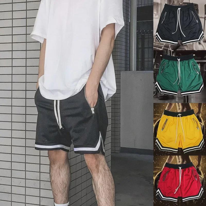 Men's Quick-Dry Mesh Basketball Shorts: Lightweight, Breathable, Loose Fit for Running and Training