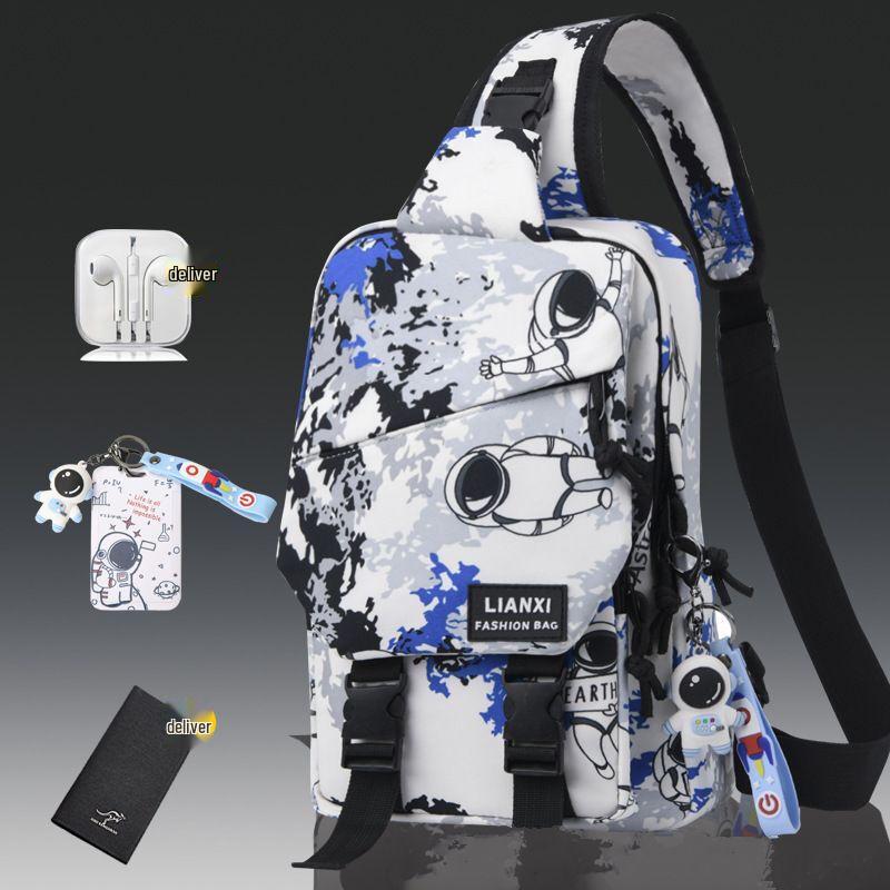 Мужская нагрудная сумка-слинг из оксфорда