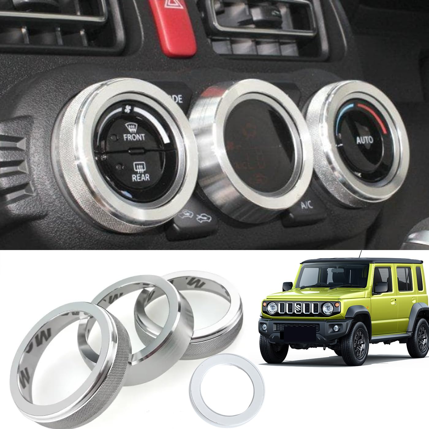 

LunarCorky Air Conditioner Dial Cover for New Jimny JB64W JB74W серебряный