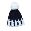 1Pc Plush Hat Winter Ear Protection Cold Protection Single Ball Cycling Color Blocked Polyester Imitation Fox Fur