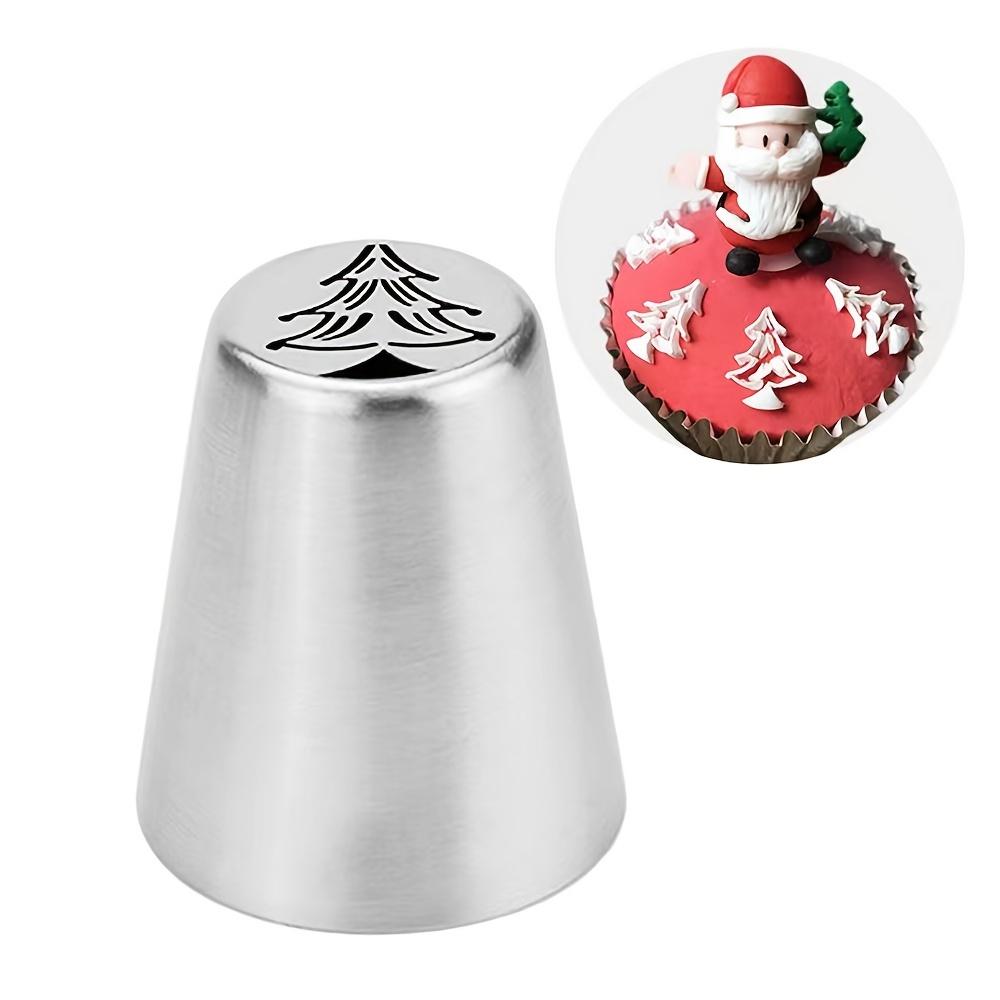 1 set of Russian decorating nozzles snowflake Christmas tree holly leaf squeezing nozzle cupcake dessert baking decoration decorating nozzle