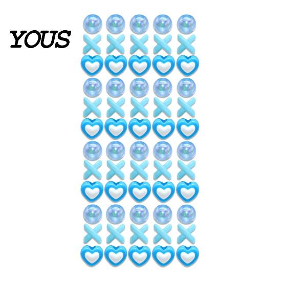 Style Braid Charms 60Pcs Hair Accessories, Heart Letter Shape Rings, Large Hole Design Thick Jewelry Beads for Braids Dreadlocks