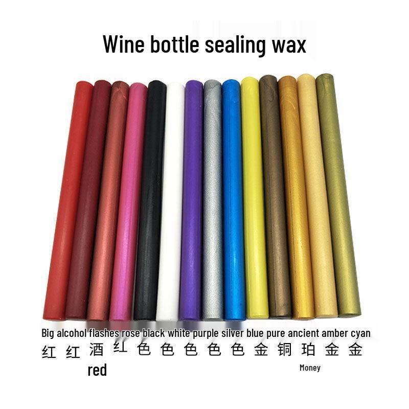 Round Wedding Invitation Wax Stick for Sealing, Hot Melt Glue Gun Compatible, Ideal for Wine Jar Sealing and Wax Cellar Storage