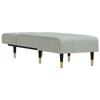 VidaXL Chaise longue gris clair velours 352808