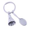 Paris Eiffel Tower Badminton Racket Keychain - Creative French Gift