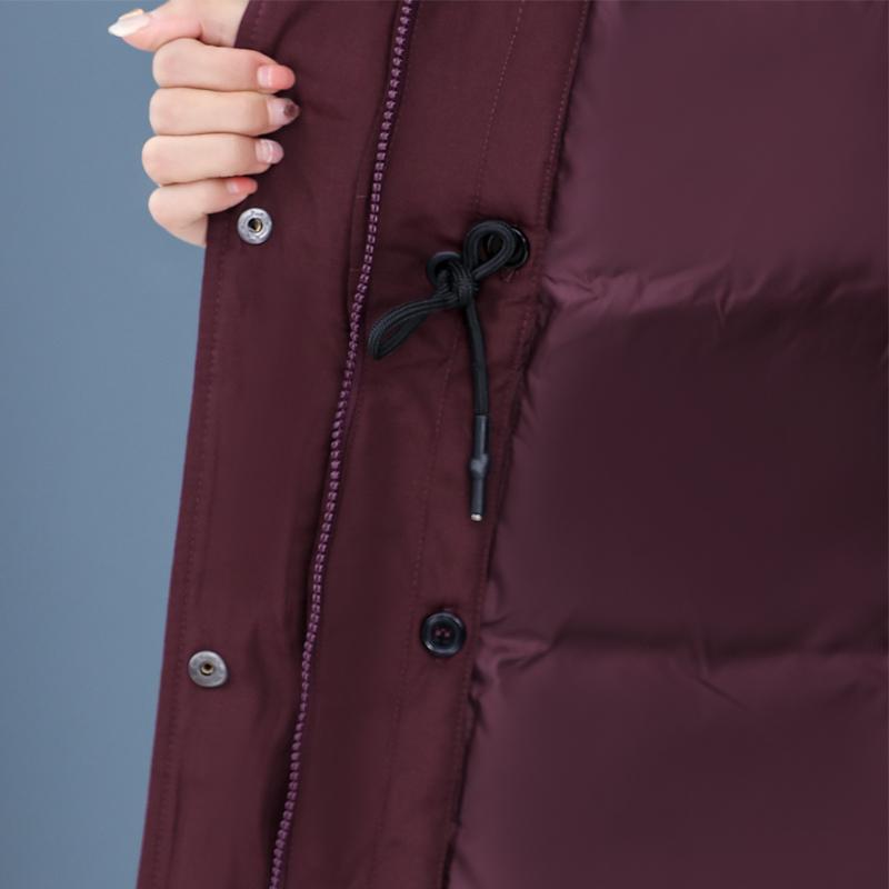 Real Fur Collar Middle Age Women's Puffer Jackets Winter Vintage Parkas Hooded Liner Detachable Plus Size Thick Warm Long Down Coats Woman Outerwears