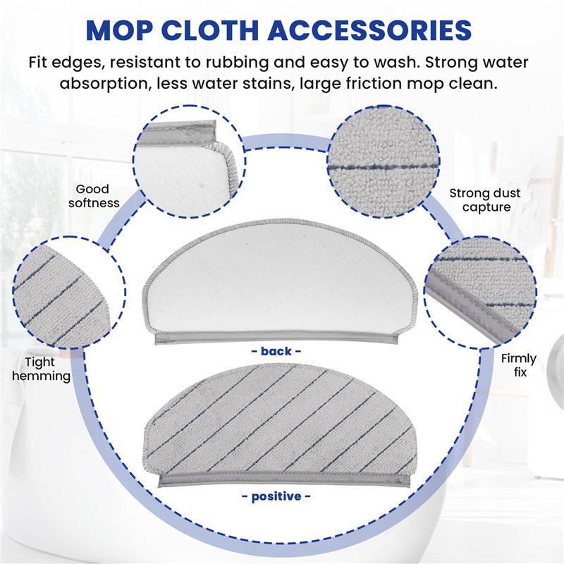 LITE-For Ecovacs DEBOT N20 / N20 PLUS / N20 PRO PLUS Vacuum Part Main Roller Side Brush Hepa Filter Mop Pad Cloth Accessories