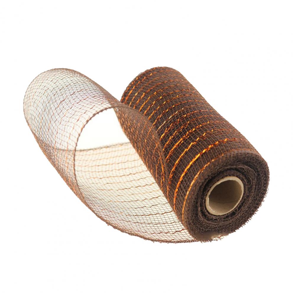 

1 Roll 15*910cm Decorative Mesh Eco-friendly High Toughness Net Yarn Christmas Poly Mesh Ribbon Metallic Strips Decor For Home