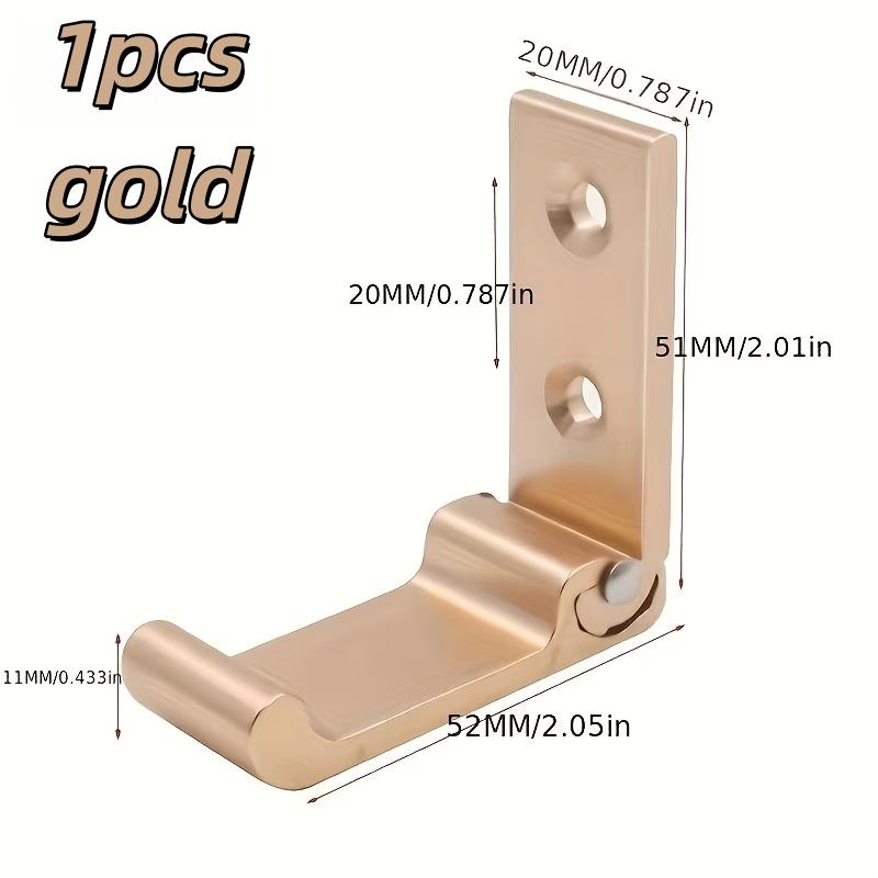 

1pcs Heavy-Duty Aluminum Alloy Folding Coat Hooks – Wall-Mounted, Rust-Resistant, for Coats, Towels, Hats, Bags, Gear