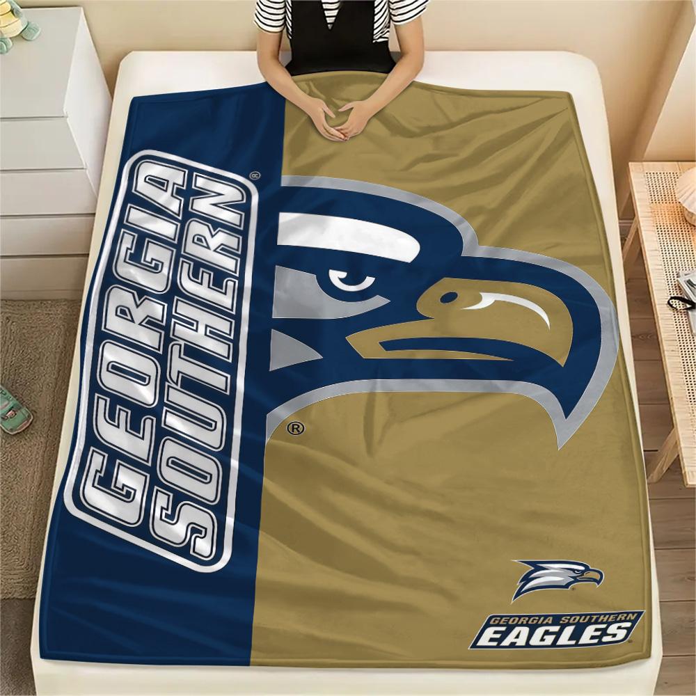 Georgia Southern Eagles Print Flannel Blanket High Quality Warm Comfortable Cover for All Seasons Perfect for Gifts Home Decor