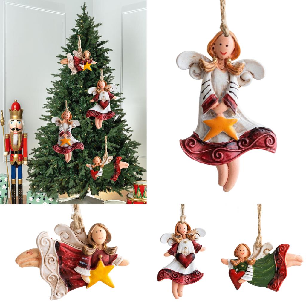 Angel Resin Christmas Tree Decoration Ornament Home Hanging Party Props Gifts