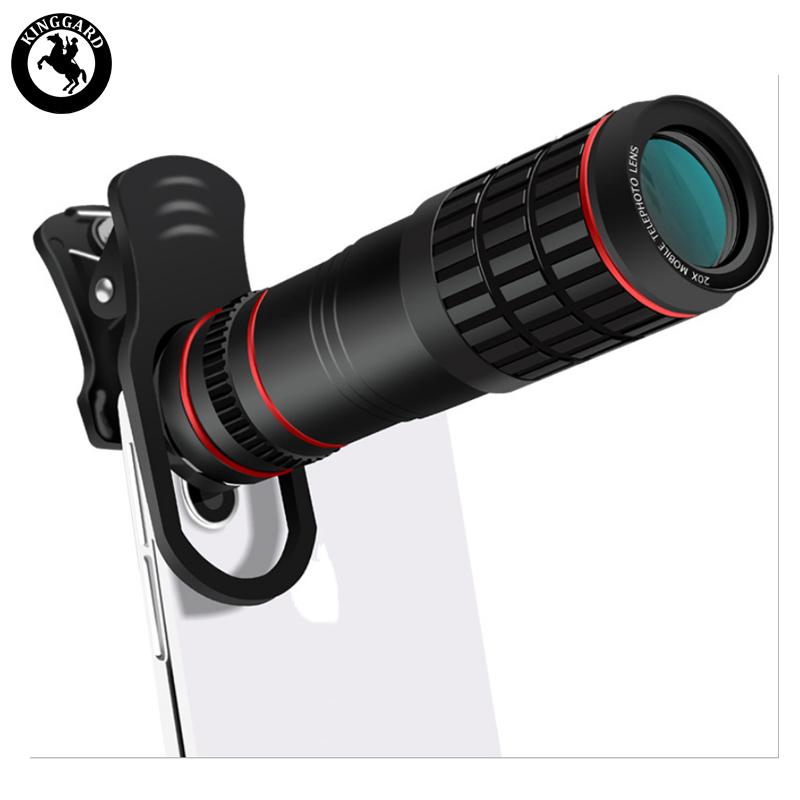 Portable Mobile Phone Universal Telephoto Lens 20x Zoom Optical Telescope mobile camera lens water proof чёрный