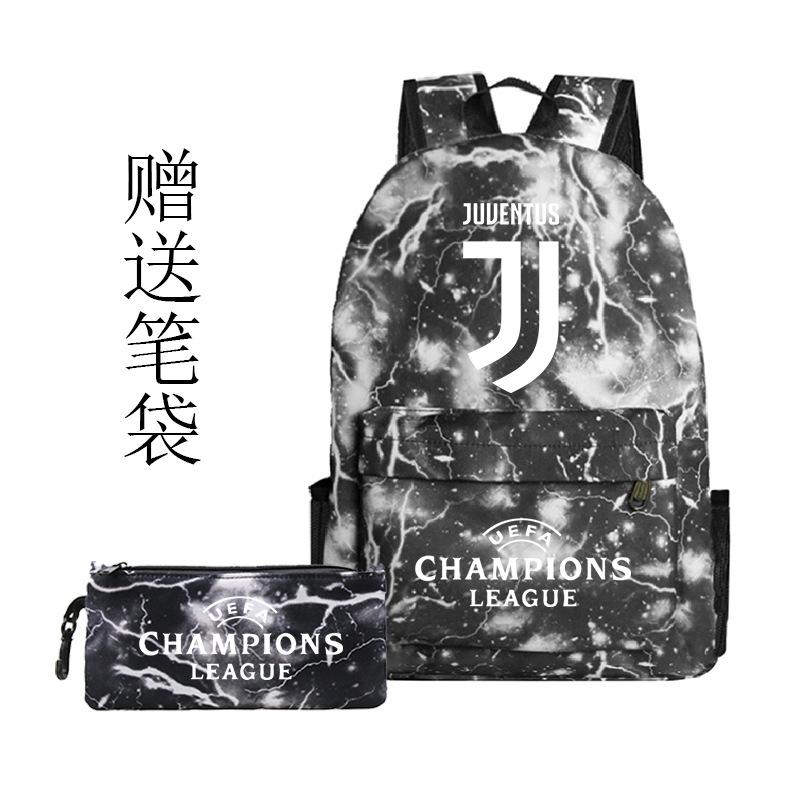 Football Printed Student Backpack Multifunctional Usb Interface Large Capacity Leisure Travel Backpack