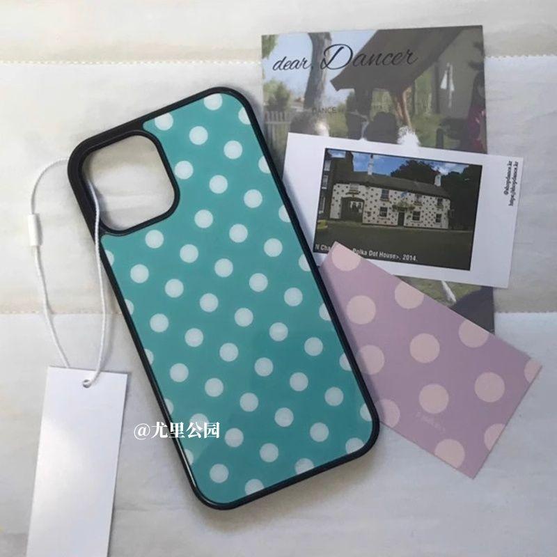 

Creative Korean Ins Fashion Green Wave Point Phone Case For IPhone 16 15 14 13 12 11ProMax Plus Minimalism Advenced Shell Capa For iPhone 11 Promax