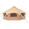 Canvas Tent, 4 Seasons 5 M/16.4 Ft Bell Tent, Canvas Tent for Camping with Stove Jack, Breathable Yurt Tent for Up To 8 People, Family Camping Outdoor