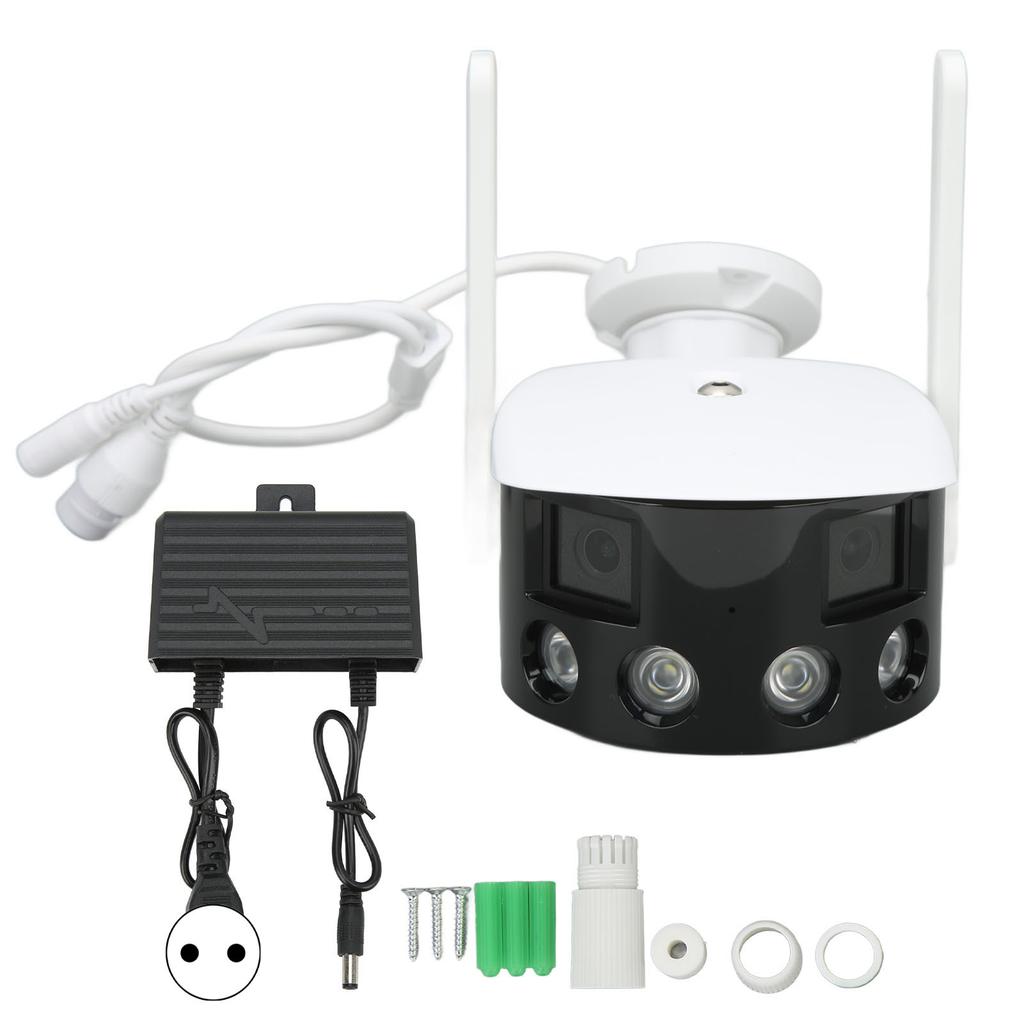 Dual Lens Camera HD 180 Degrees View 4MP WIFI IP65 Waterproof 2 Way Intercom Motion Tracking Surveillance