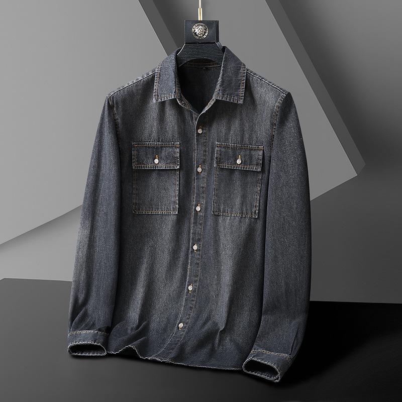 Men's Plus Size Casual Denim Jacket - Versatile Trend for Spring & Autumn