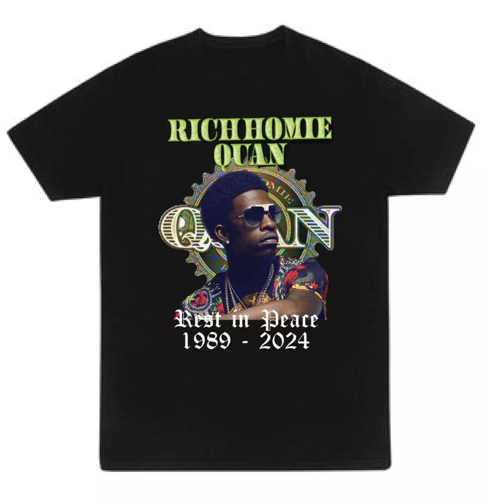 Rich Homie Quan Rest in Peace T shirt S-3XL Rich Gang Tee 2024 Fast Shipping.... Unisex T-Shirt S
