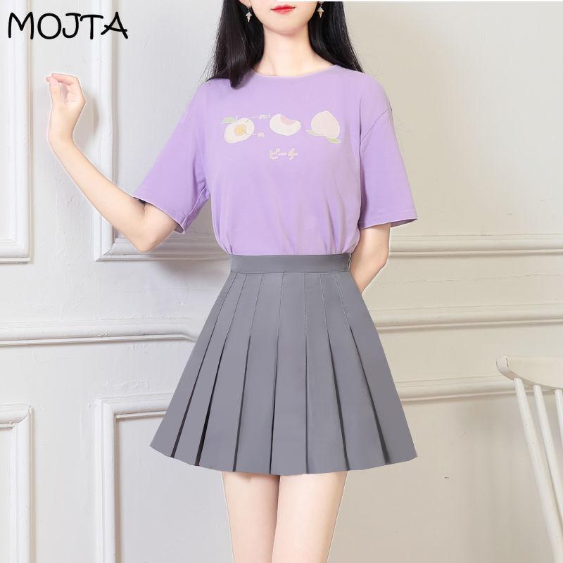 Летние женские корейские плиссированные юбки Женские мини-юбки Юбки с высокой талией — фото 4