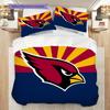 Arizona Cardinals Vzorovaná Sada Povlečení Prošívaná Přikrývka Povlak na Polštář Domácí Dekorace Narozeninový Dárek (1 * povlak na peřinu + 2 * povlak na polštář, bez jádra)