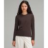 Organic Cotton Crewneck Long Sleeve Shirt Espresso