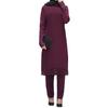 Frühlings-Abaya-Kleid-Anzug mit Blumendesign für muslimische Frauen – Zweiteiliges nahöstliches Kleid