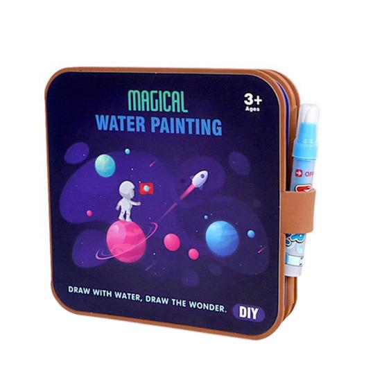 Magic Water Coloring Book for Toddlers Pocket Folding Cartoon Watercolor Drawing Painting Book Educational Art Crafts for Kids