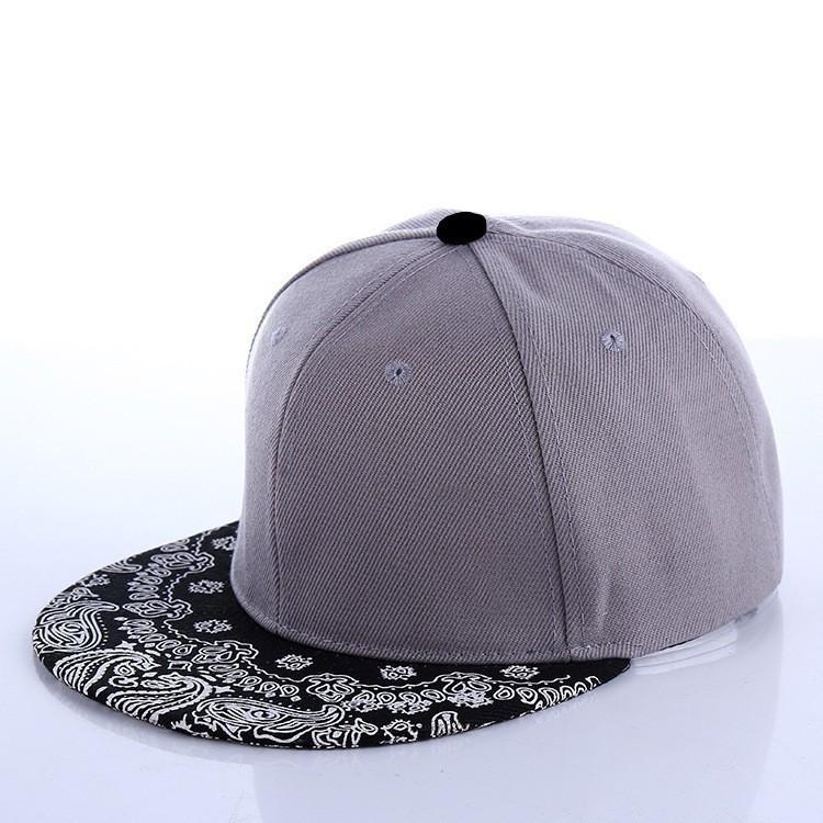 Fashion Cashew Print Hip Hop Flat Edge Baseball Cap Men and Women Trendy Street Dance Flat Hat Performance Casual Hat