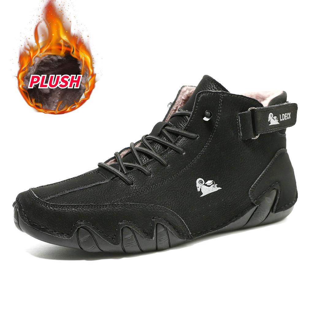 Large size warm octopus men's shoes high top men's sports and leisure shoes Martin boots cotton shoes