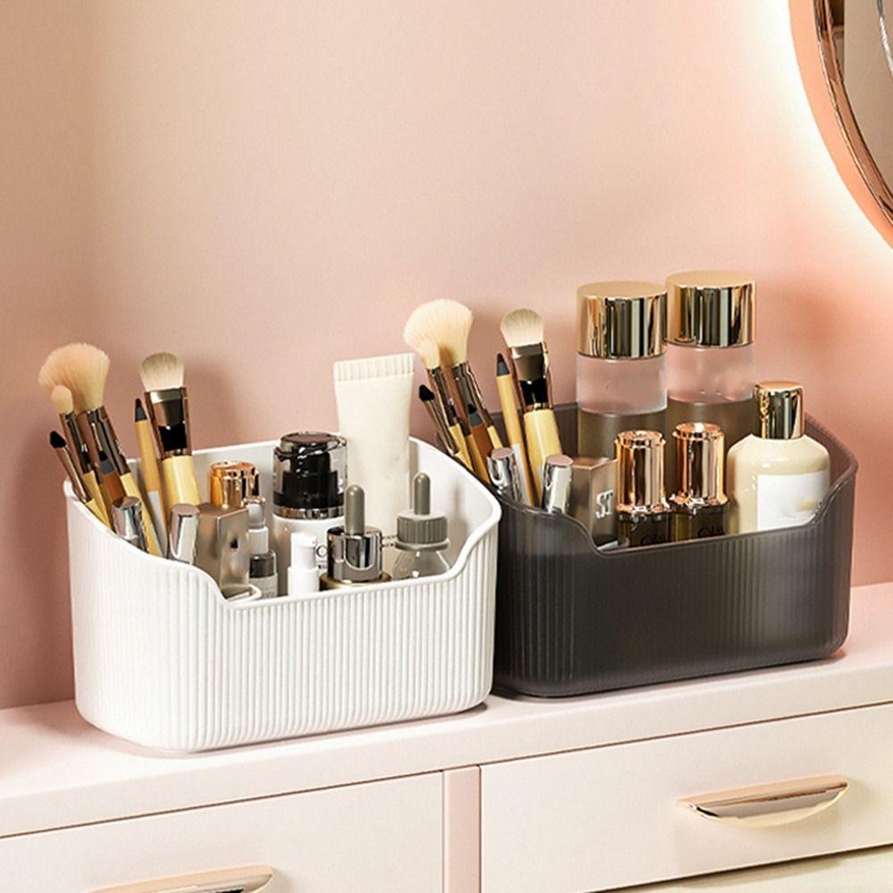 Large Capacity Makeup Container Standing Sundries Container Cosmetic Storage Box  Swab
