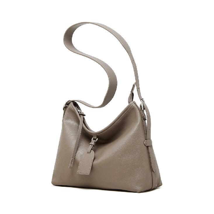 Vintage Large Capacity Single Shoulder Women's Bag 2025 New Lazy Style Top Layer Cowhide Tote Bag Genuine Leather Versatile Crossbody Bag