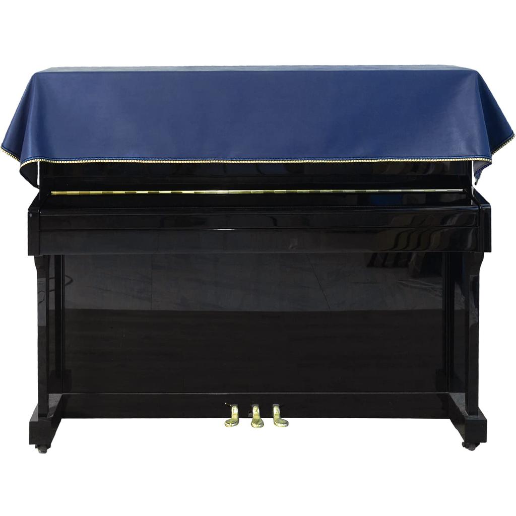 MOOSON Original Design Upright Digital Piano Full Thick Navy A simple and versatile dustproof cover with a minimalist 88-Key Cover, Surface, Blue.