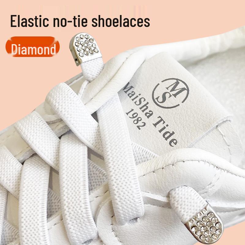 Metal No-Tie Elastic Shoelace Buckle for Kids & Adults Sneakers