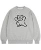 GRAVER [Unisex] Big Line Bear Smile Sweatshirt_Gray