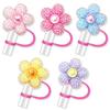 Blumen Strohhalm Kappen 10mm Silikon Strohhalm Spitzen Deckel Wiederverwendbarer Staubdichter Strohhalm Aufsatz für Stanleys Becher Partydeko