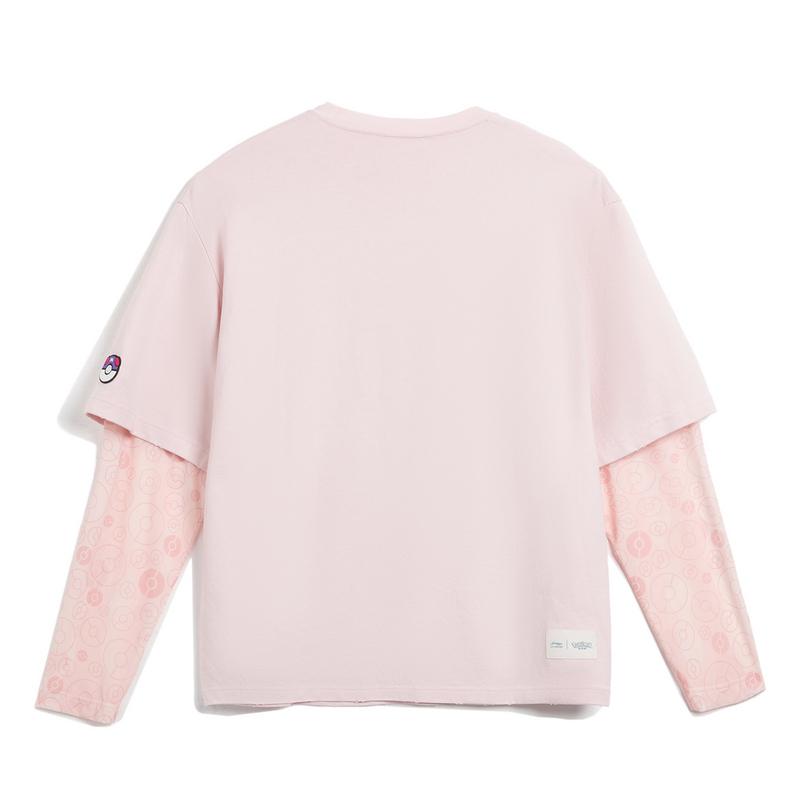 Li Ning X Pokémon Loose Spliced Short Sleeve T-Shirt Women Tops AHSVD06-1