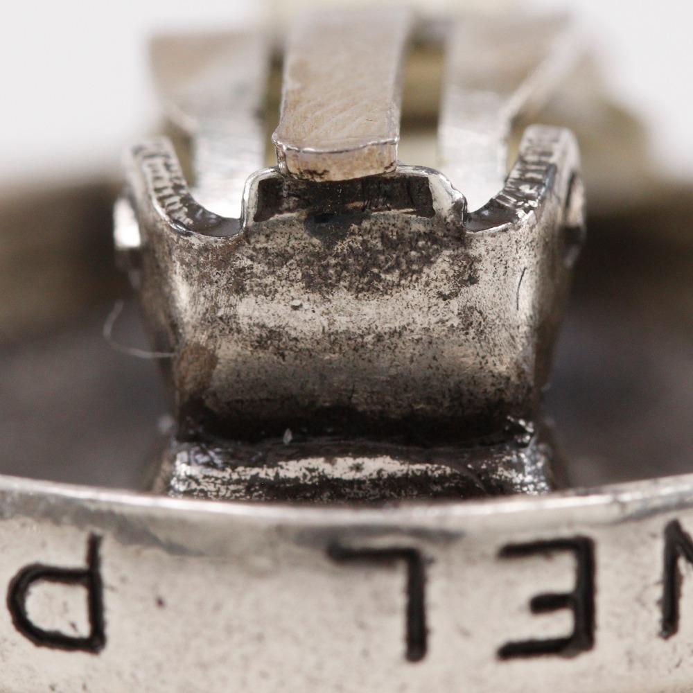 Chanel COCO Mark Earring Silver Metallic 19.1g Women Used