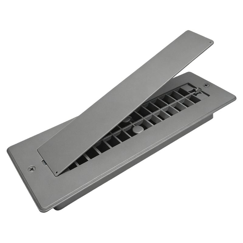 Floor Register Cover, 2 x 10 in Metal Grille with Detachable Sections for Access Around the Center Area and Cleaning