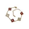 18K Gold Plated Zircon Flower Bracelet – Light Luxury, Versatile Fashion Bangle