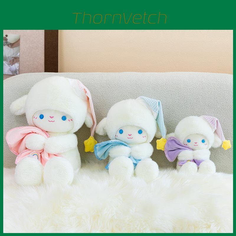 Peluche Pecora Assonnata con Imbottitura in Cotone PP per il Comfort dei Bambini a Letto e come Regalo