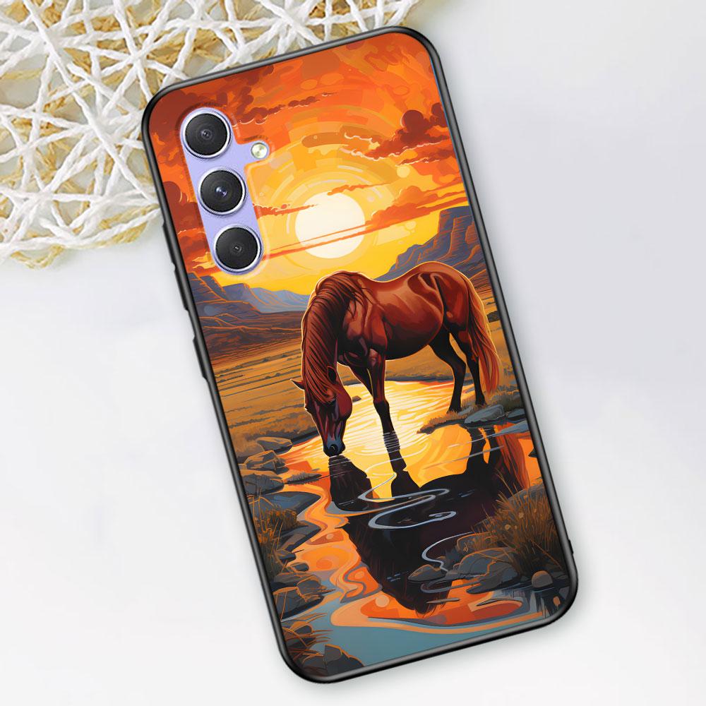 Horse Case for Samsung Galaxy A51 A53 A54 A31 A52 A12 A13 A21s A22 A32 A11 A22 A33 A41 A52s A73 A14 A24 TPU Phone Cover