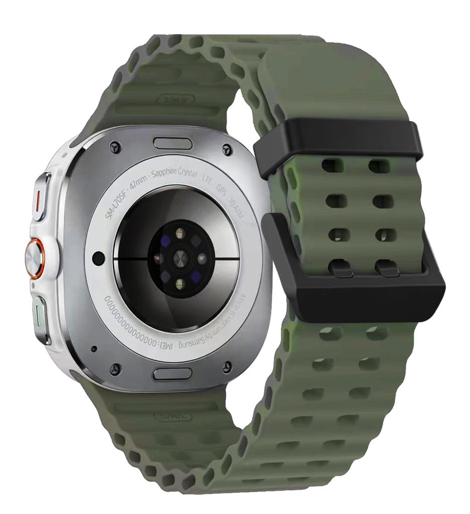 Marine Band For Samsung Galaxy Watch Ultra 47mm Sports Silicone Strap Bracelet For GalaxyWatch Ultra Watchband Accessories