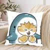 Hand Drawn Cute Cat Pillow Case Pattern Printed Pillowcase For Living Room Sofa Cushion Cover  Bedroom Decor