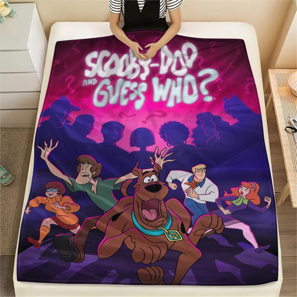 Scooby Doo Cute Cartoon Style Pattern Flannel Blanket, High Quality Comfortable for All Seasons, Home Decor, Warmth and Comfort, Perfect for Gifts.